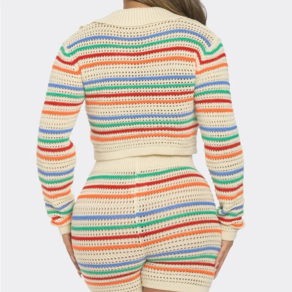 Striped Knit Set
